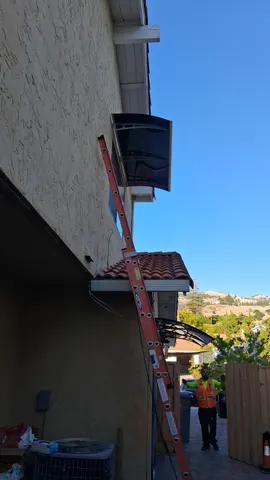 Awning Installation Second Floor — completed
