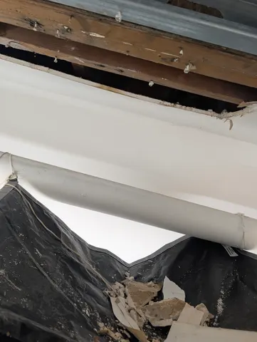 Sheetrock Ceiling drywall Repair — before