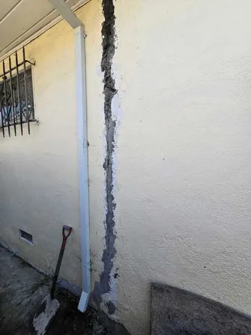 Exterior Stucco and reinforce stud — before