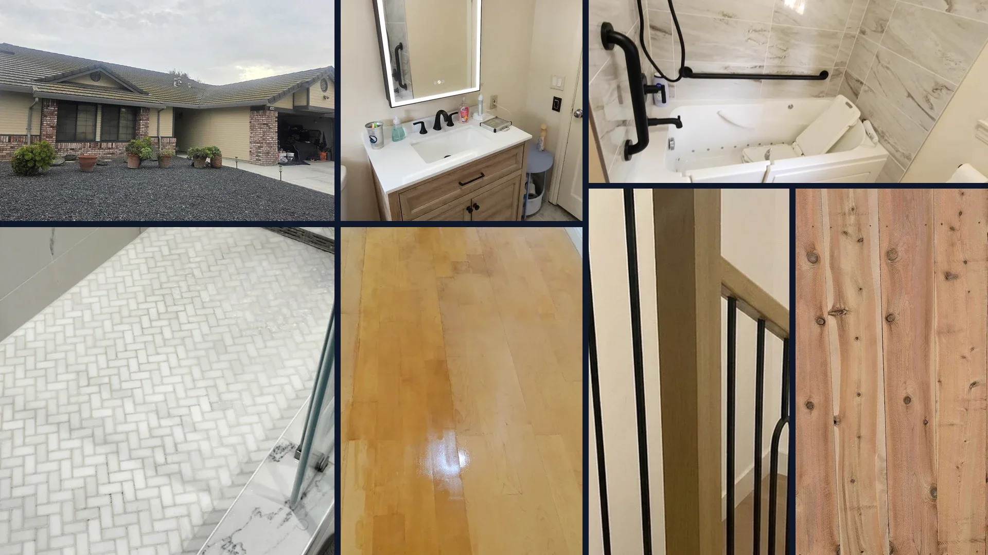 Collage of completed home improvement projects