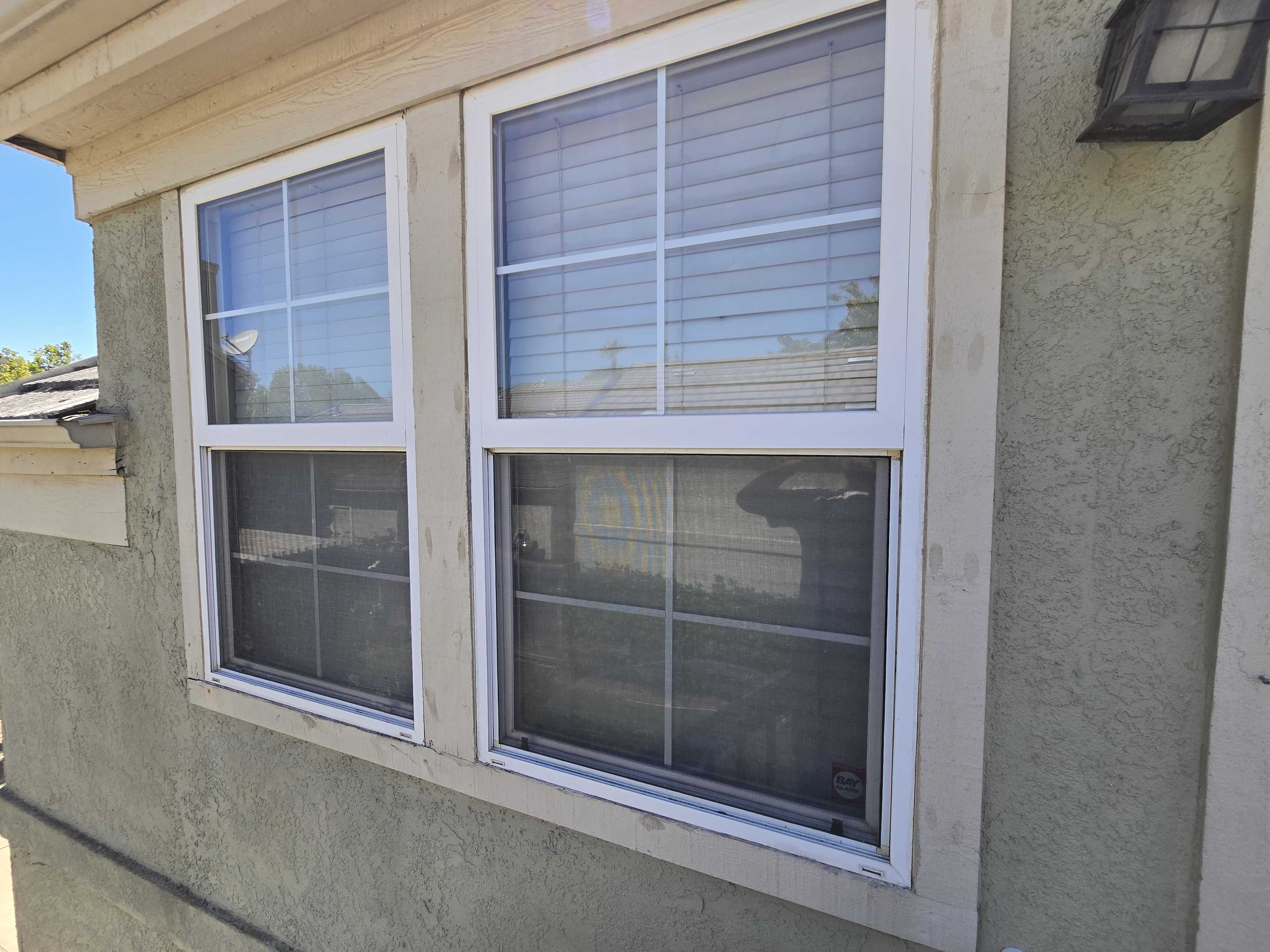 Repaired and finished exterior wood trim on a home