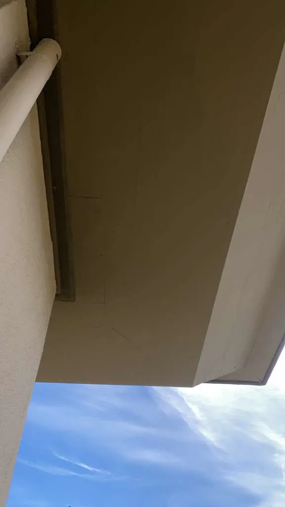 Finished fascia and soffit surface at Milpitas project